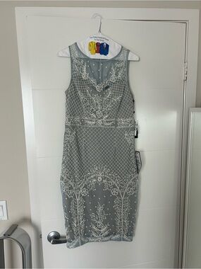 Adrianna Papel Embroidered Sheath Dress
